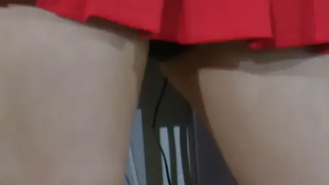 Asian Girl Teasing Near Screen