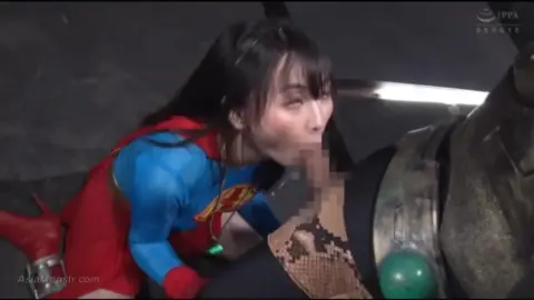 Asian Superheroine in Bondage with Robot