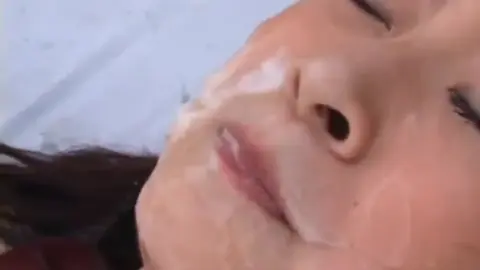 Asian girl having outdoor group sex with cumshot