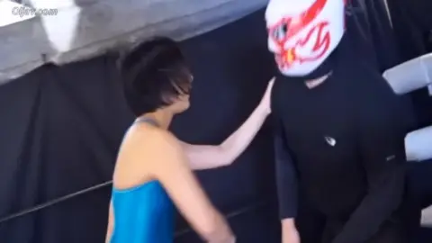 Asian Lesbians Wrestling in Leotards