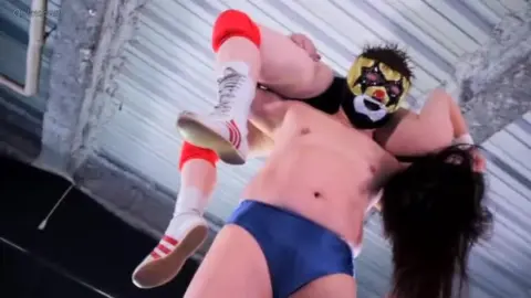 Asian Women Wrestling in Ring