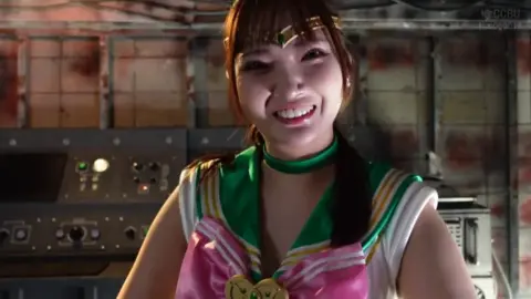 Asian Teen in Industrial Setting