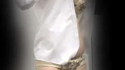 Asian Woman in Lingerie and Face Mask