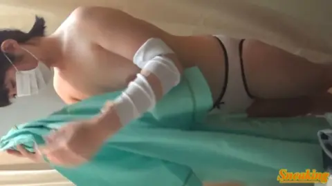 Asian Girl Undressing and Masturbating