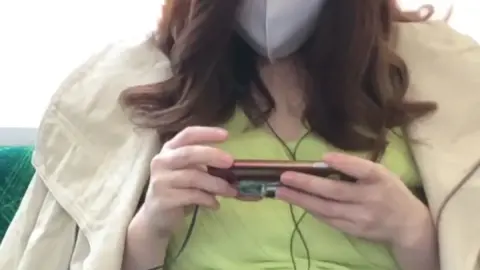 Asian Girl in Subway Train