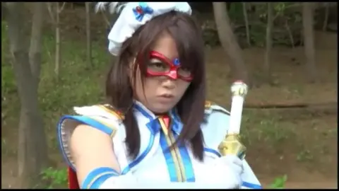 Asian Duo in Fantasy Costumes Outdoor Encounter