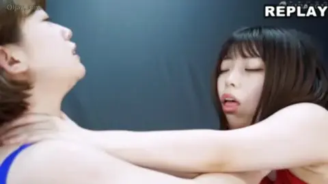 Asian Lesbians Wrestling in Leotards