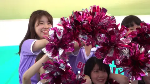 Asian Girls in Cheerleader Outfits