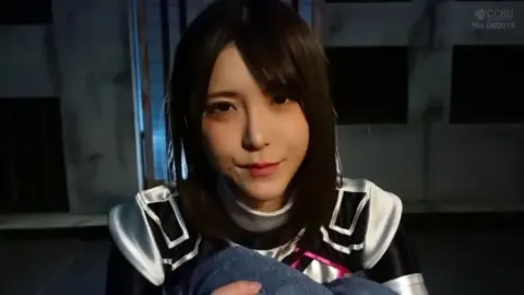 Asian Hijab Performer in Damaged Room