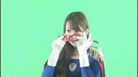 Asian Superheroine in Bodysuit and Cape