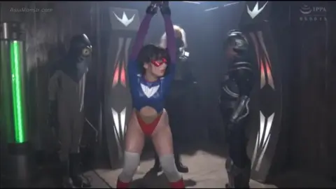 Superhero Costume Sex Scene with Asian and Blonde