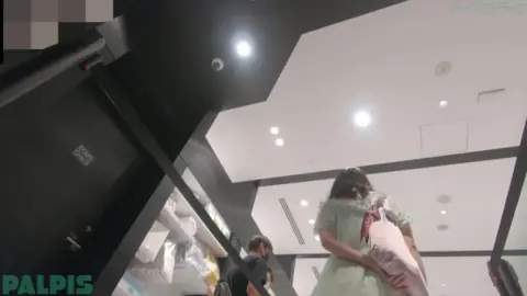 Asian Blonde Bombshell at the Mall