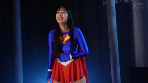 Asian Cosplay Duo Encounter in Dark Room