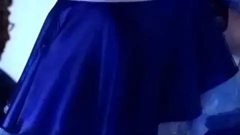 Asian Cheerleaders in Blue and White Outfits