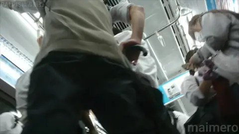 Asian Schoolgirls on Public Transportation