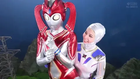 Cosplay Girls Posing with Props