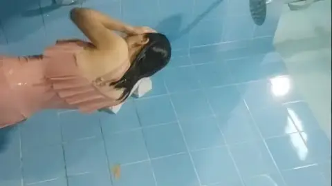 Asian Nude in Bathroom