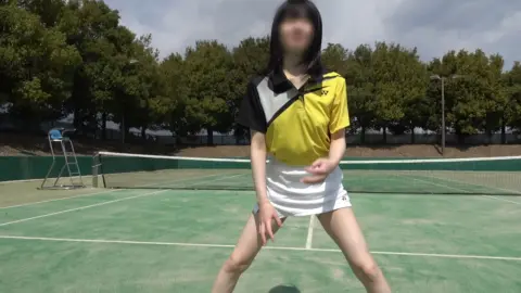 Asian Teen Tennis Tease