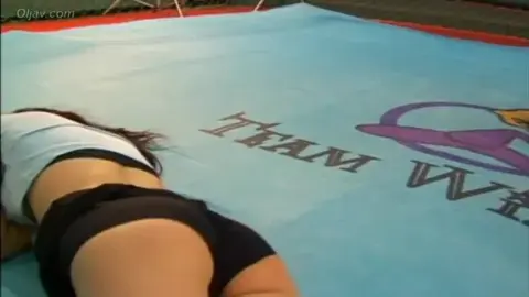 Lesbian Wrestling Match in Fishnet Stockings