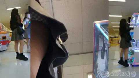 Asian Schoolgirls in Store Surveillance Footage