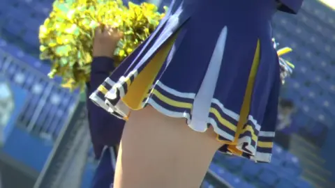 Asian Cheerleader in Uniform