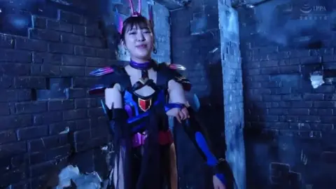 Futuristic Asian Duo in Costumes