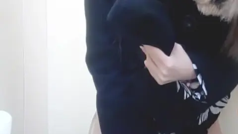 Asian Teen Undresses in Bathroom