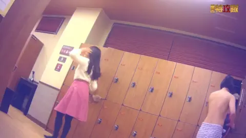 Asian Girls Changing Clothes in Locker Room