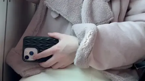 Asian Girl Sleeping on Public Transport