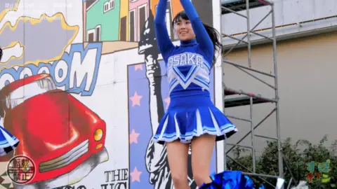 Asian Cheerleaders Outdoor Encounter