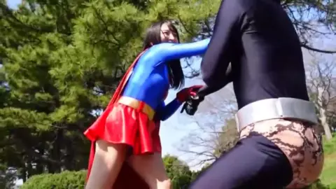 Asian Superheroes in Erotic Outdoor Encounter