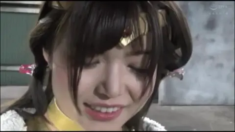 Asian Girls in Gold Costumes and Headbands