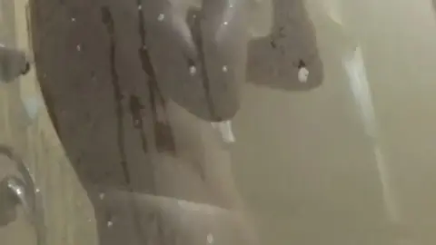 Blonde Bombshell Showering and Washing Hair