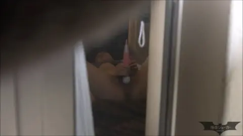 Asian Girl Nude in Bathroom with Pink Bottle