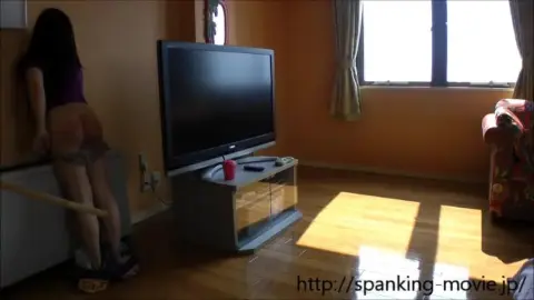 Asian Lesbians Spanking in Bedroom