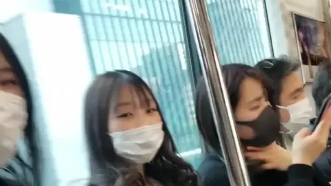 Asian Girls in Subway and Intimate Moments