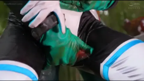 Asian Girls in Costumes Outdoor BDSM Scene