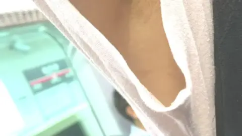 Asian Girl Exposes Herself on Public Transport