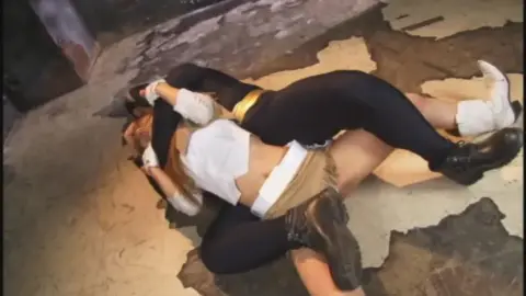 Blonde Woman in Restraint and Submission