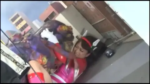 Asian Devil Girl Battles Monster