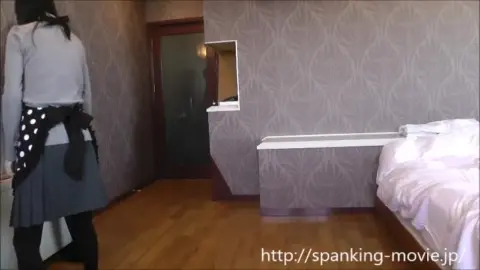 Asian Lesbians Spanking in Bedroom