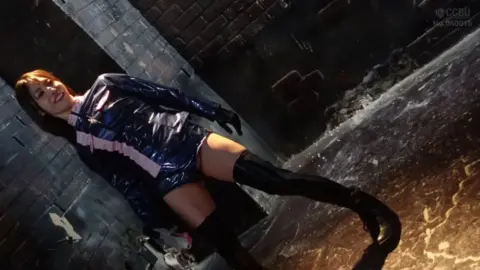 Asian Brunette in Control Room and Underground Area