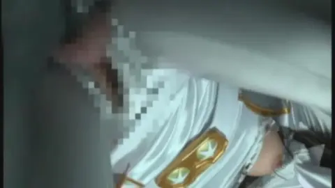 Asian Lesbian Encounter in White and Gold Costume