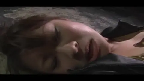 Dark-Haired Woman Restrained by Snake