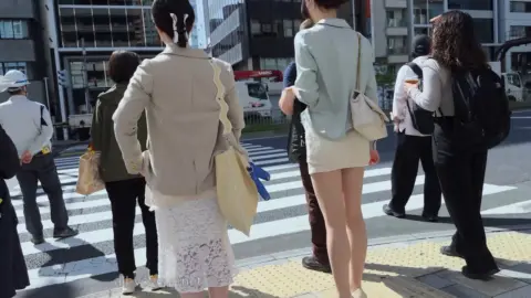 Asian Girls on City Streets
