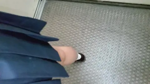 Asian Girl Exposes Underwear in Office and Elevator