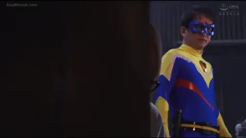 Asian Woman in Latex and Gas Mask