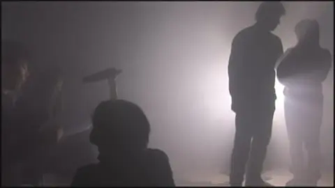 Asian Superhero Couple in Red Costume