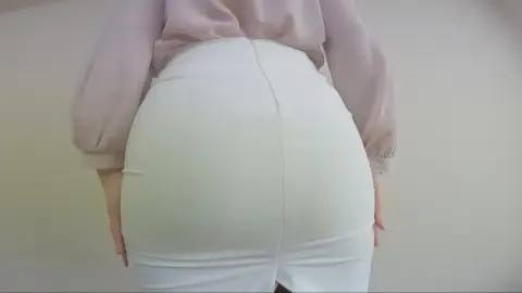 Pregnant Asian in Lingerie and Stockings