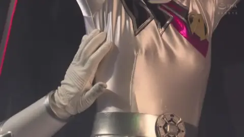 Asian woman restrained in cosplay scene